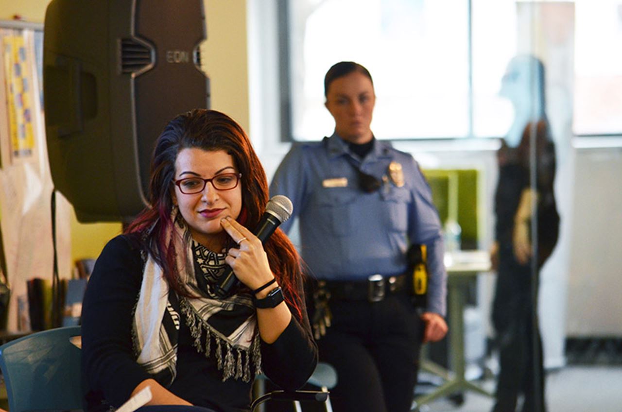 Anita Sarkeesian at the ExCITe Center