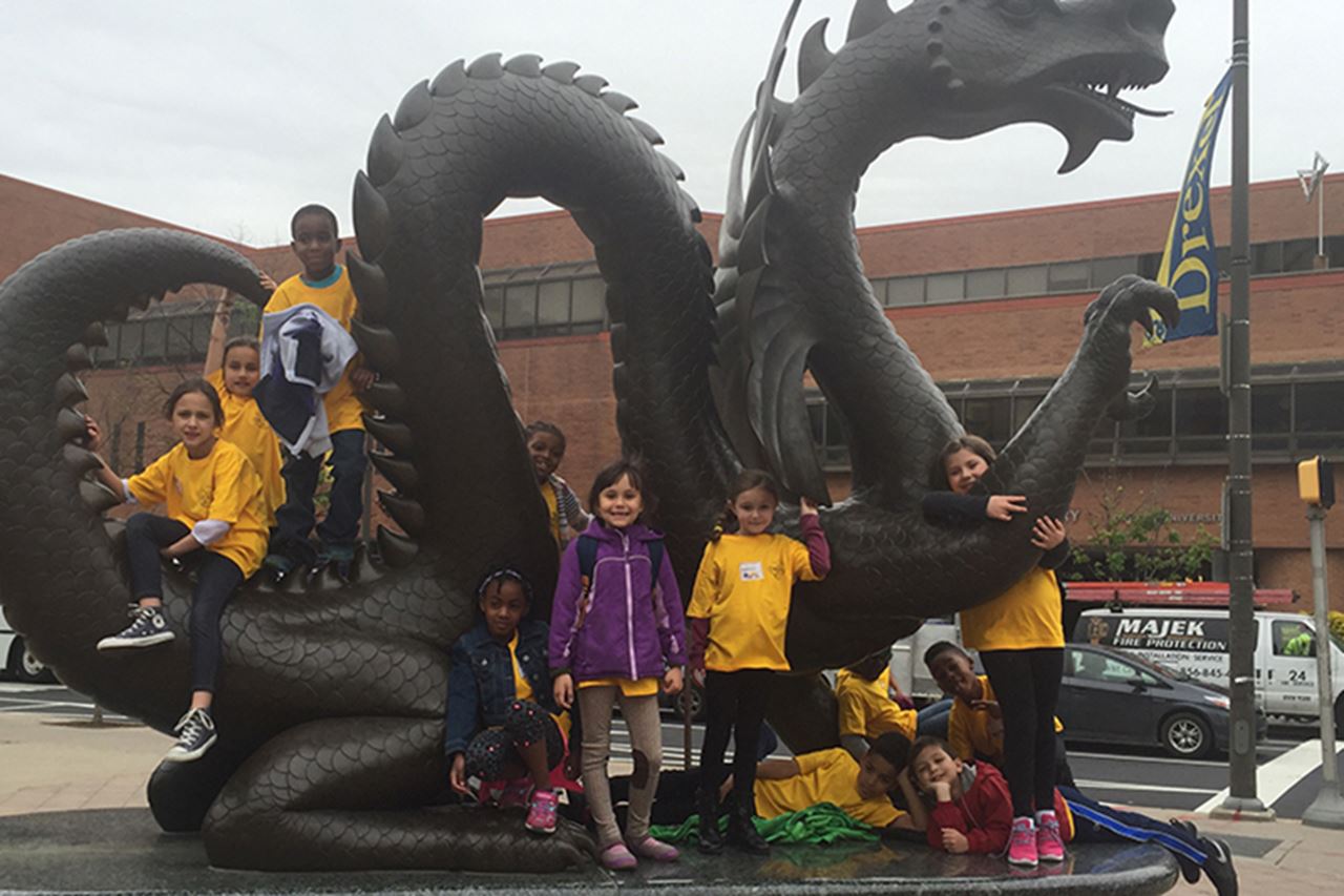 Children of Drexel faculty and staff enjoying "Inspire a Child to Dream Day."