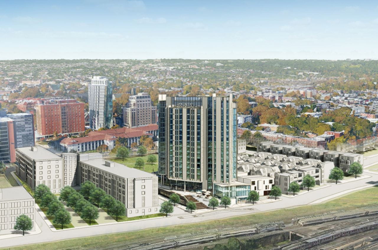 Rendering of Vue32 looking west