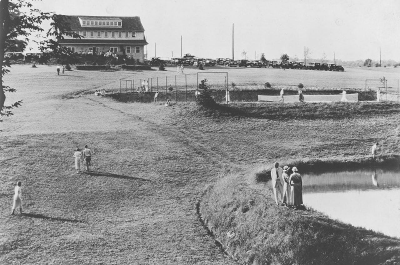 Drexel President Parke R. Kolbe, PhD, and Mrs. Kolbe by the lake at Drexel Lodge in 1935. Photo courtesy University Archives.