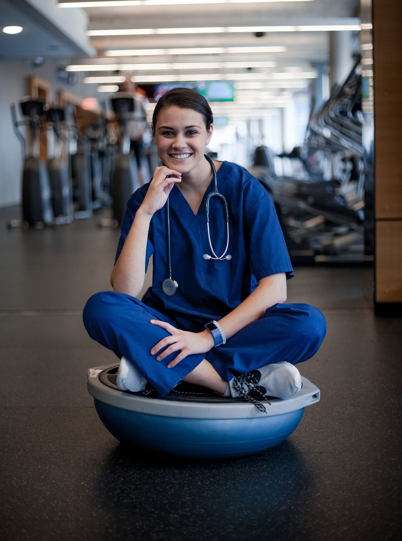 Julia Golkin, a health sciences and health administration major in the College of Nursing and Health Professions, loves the Rec Center because it helps her so she can "just de-stress and can zone out with my music and just take some time for myself."