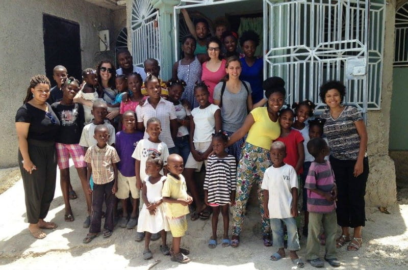 Drexel staff and faculty at the Love Orphanage in Haiti