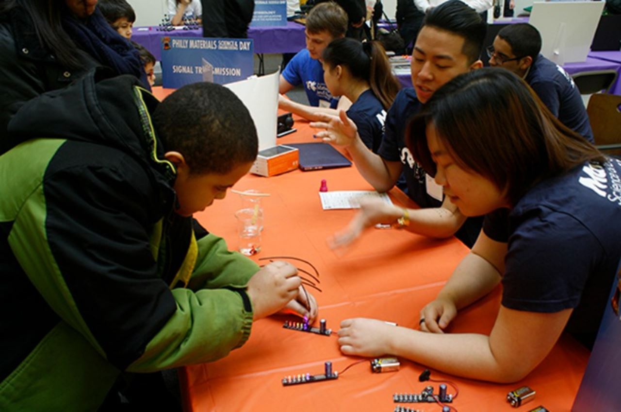Students participate in a demonstration during last year's Philly Materials Day.