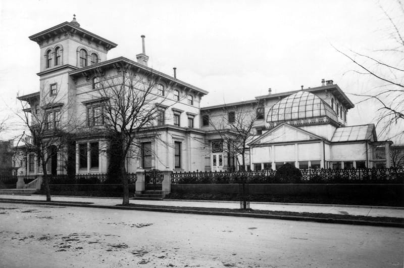 The exterior of Drexel's house in 1893. Photo courtesy University Archives.