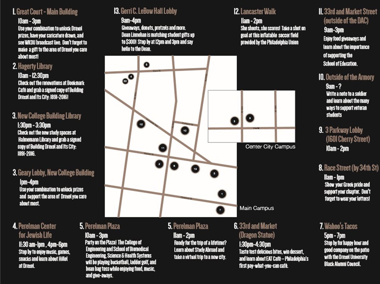 The Day of Giving map