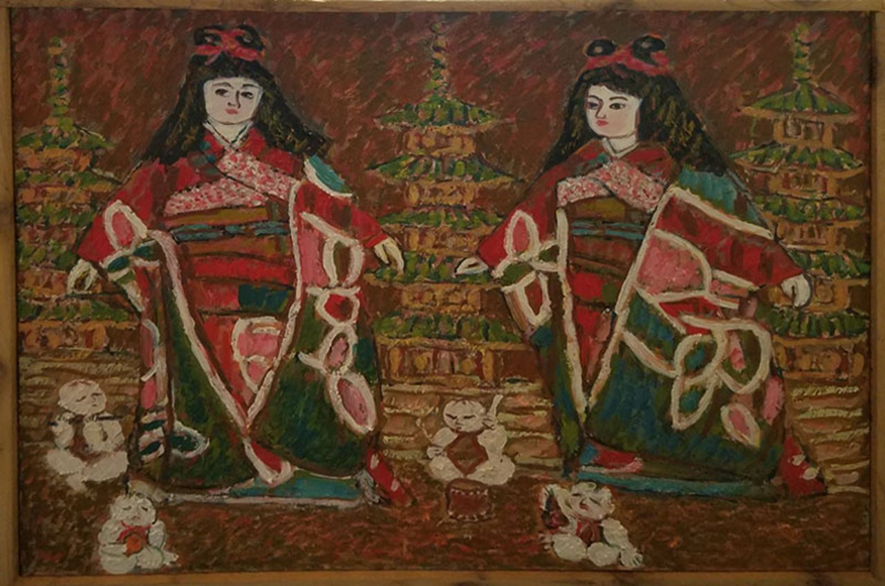 "Japanese dolls" by Tokujiro Nishi.