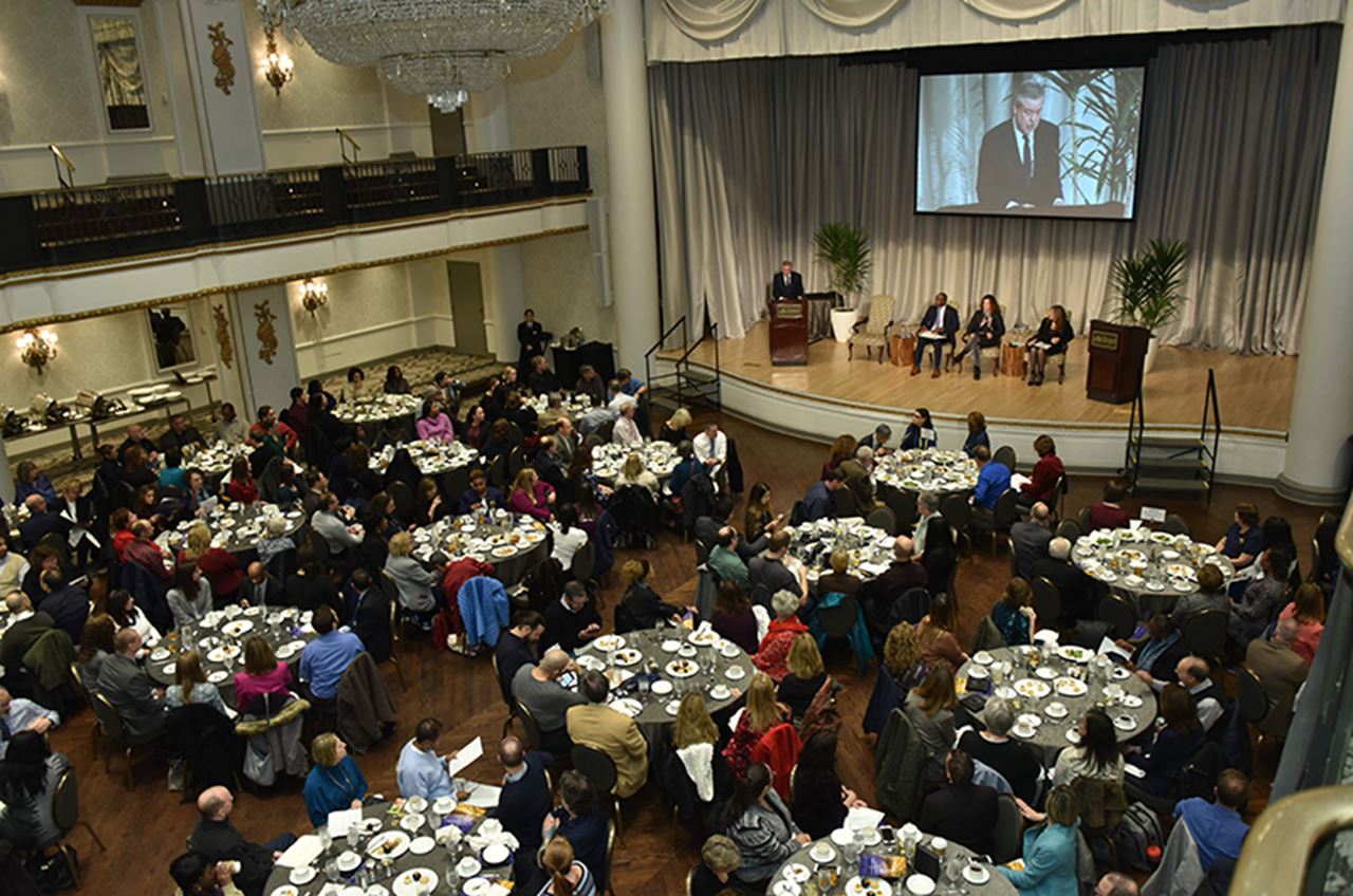 Faculty and staff enjoyed a luncheon at the ceremony. 