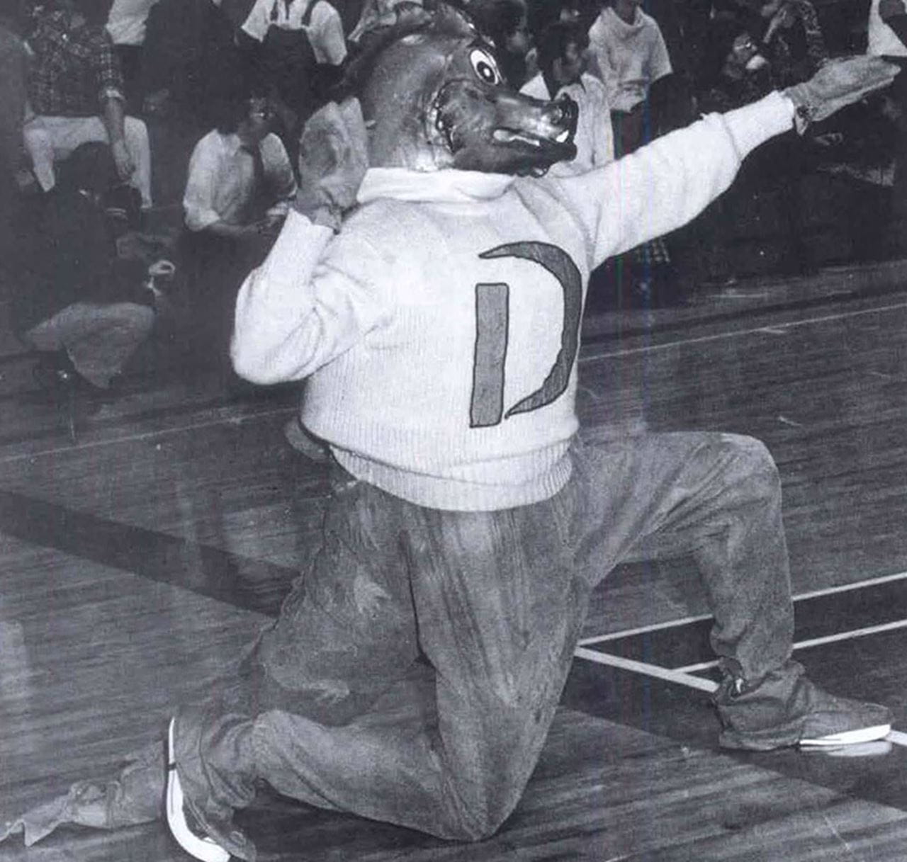 The Drexel Dragon in an undated photo. Photo courtesy University Archives.