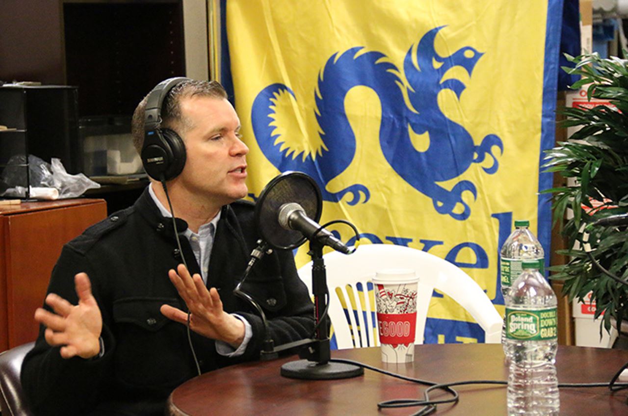 One of the "Drexel's 10,000 Hours" speakers was Joe Hancock, PhD, a professor in the Westphal College of Media Arts & Design.