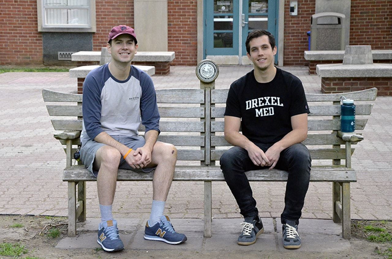 John McCormick and Ryan Rothman on Drexel's Queen Lane campus
