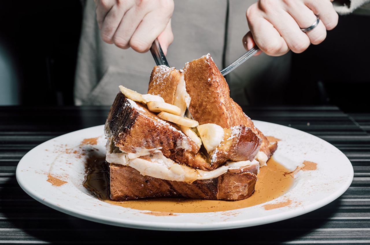Challah French toast. Photo credit: Sabrina's Café.