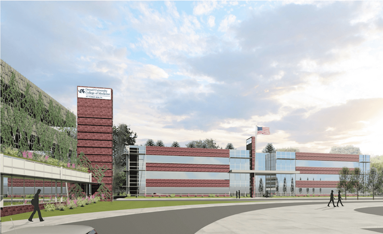 A rendering of the Drexel College of Medicine branch campus that will be built in West Reading through an agreement with Tower Health.