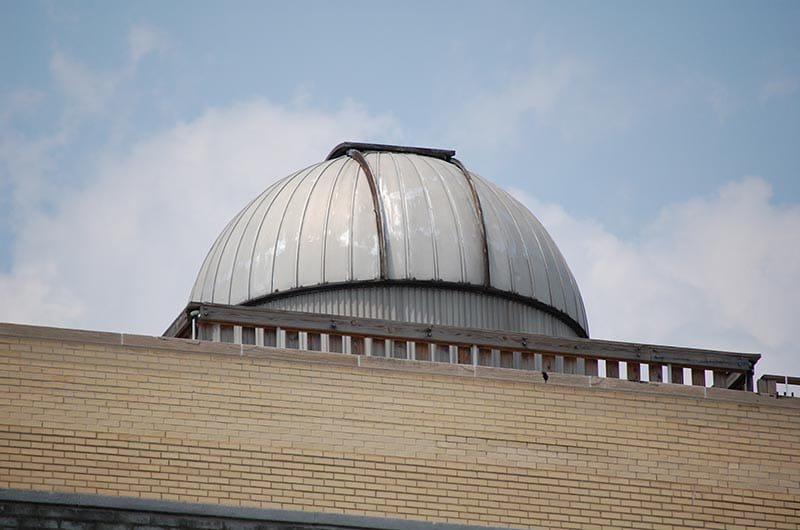 The dome of the Joseph R. Lynch observatory.