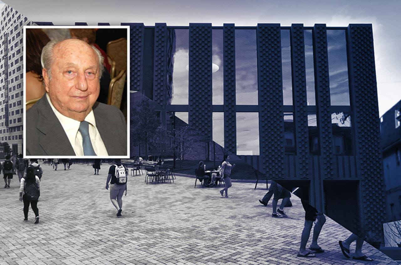 The Perelman Center for Jewish Life (top right) and Perelman Plaza (bottom left) are named for Raymond G. Perelman HD ’12.