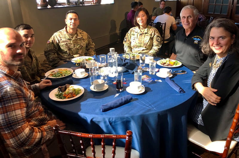 The Center for Food & Hospitality Management along with the Office of Veteran Student Services held a Veteran’s Lunch in the Academic Bistro in November 2018. 