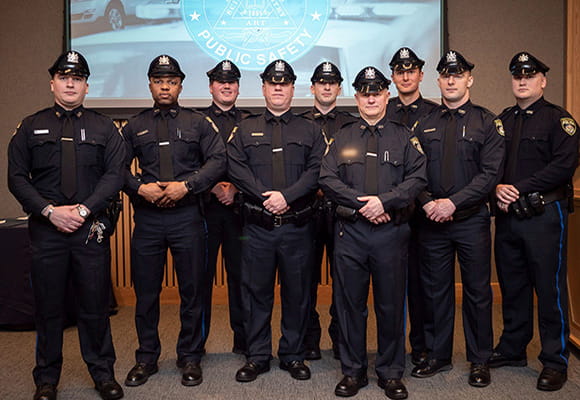 Nine new Drexel police officers were sworn in at the DPS annual Induction and Commendation Ceremony held in March.