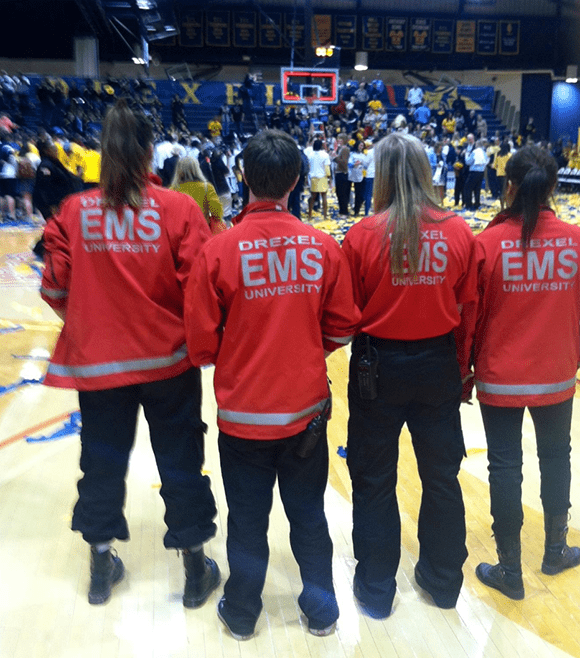 Drexel EMS provides standby emergency medical services for Drexel events such as basketball games.