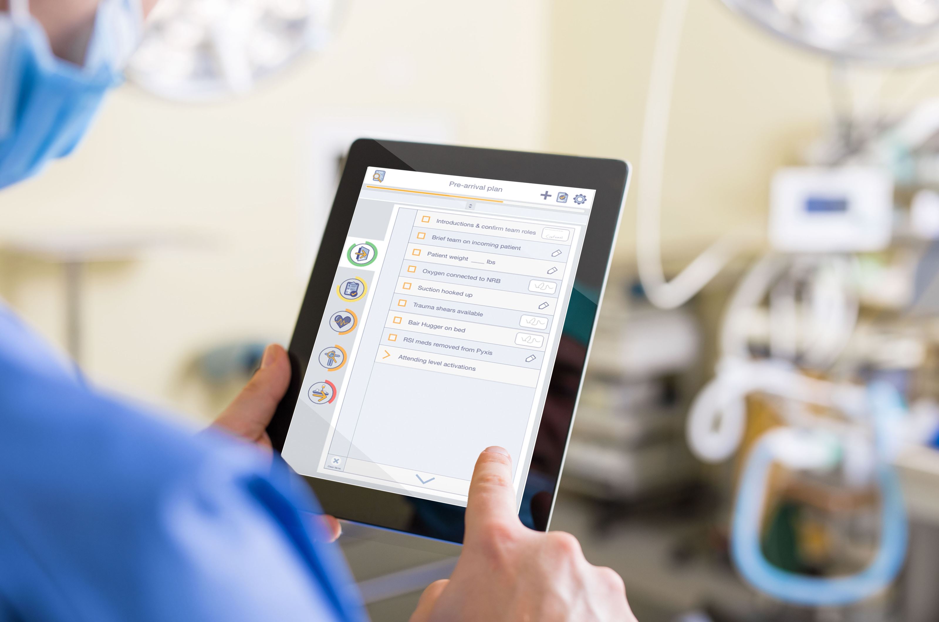 digital checklist for trauma centers