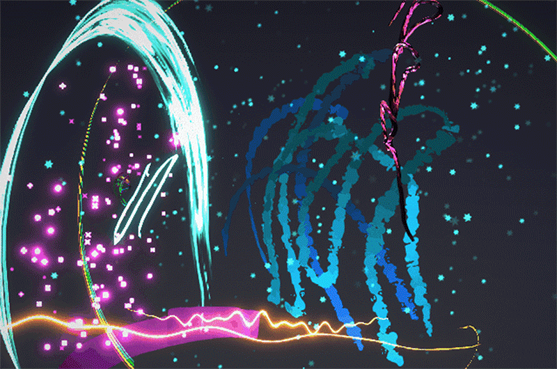 Animated gif of 3D virtual reality doodles