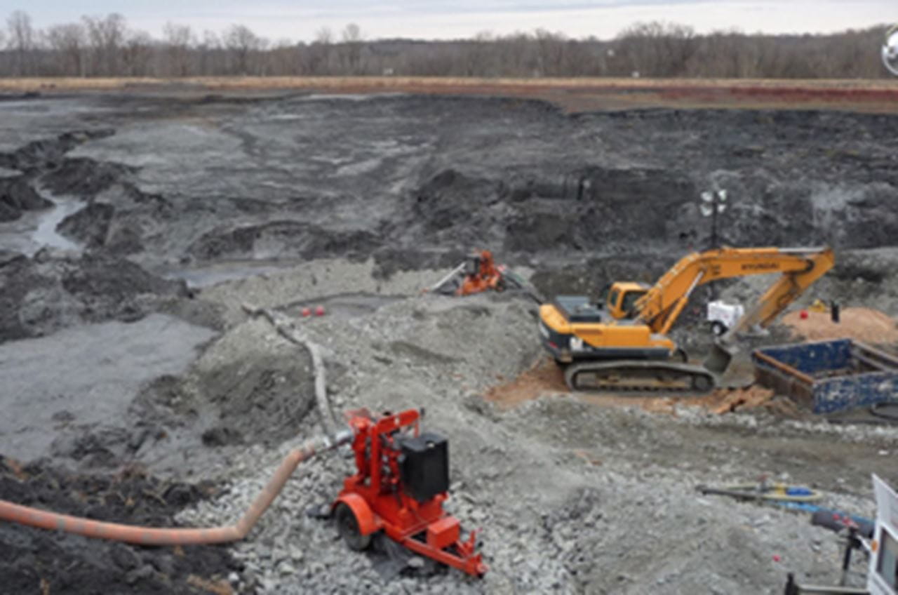 coal ash in landfill