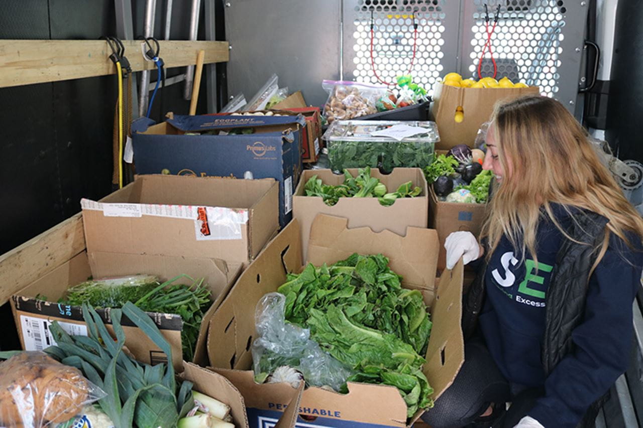 In the two weeks after March 16, Sharing Excess completed about 50 pickups to rescue over 30,000 pounds of food. 