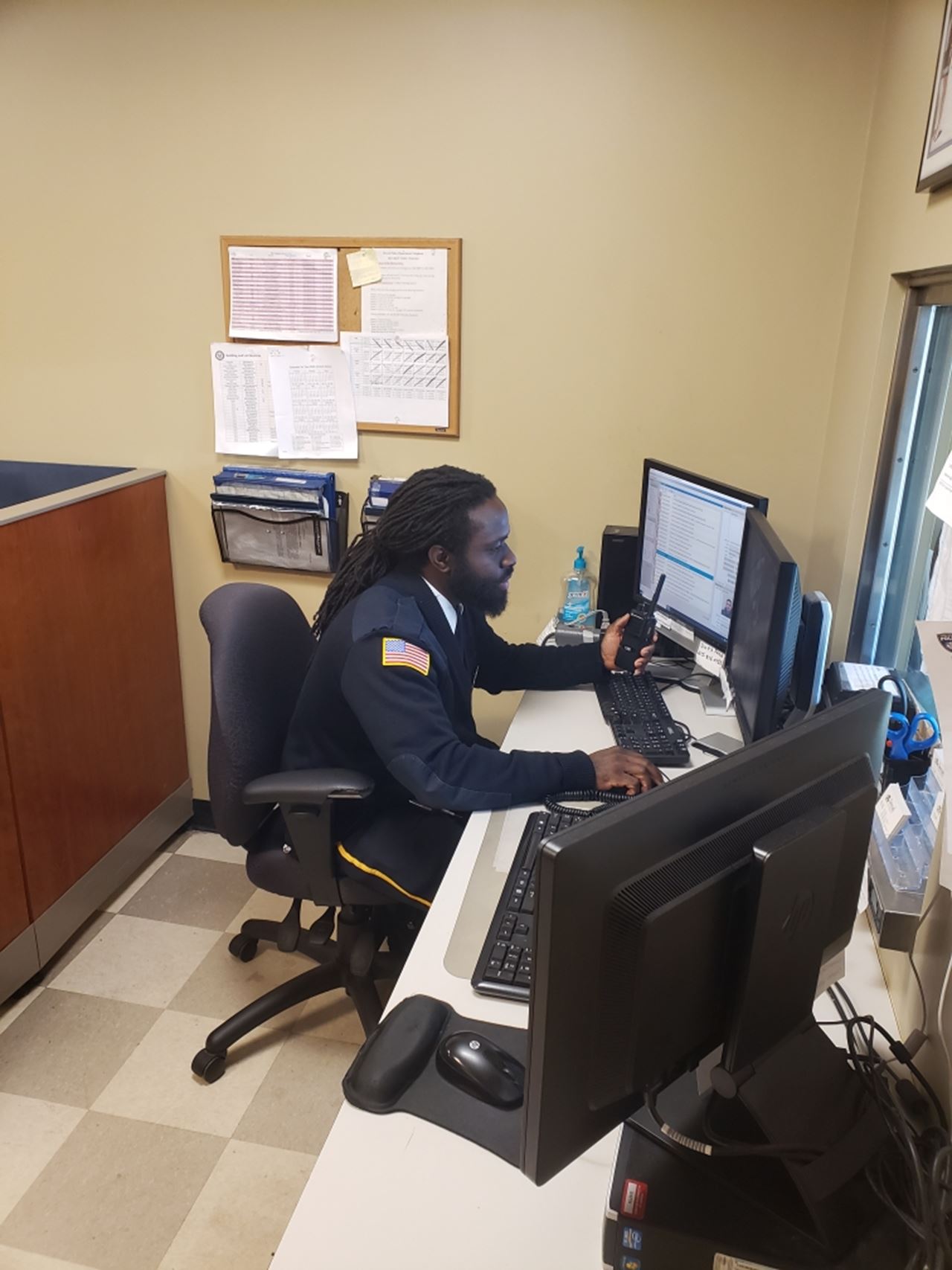 Security Officer Kabbah at PHQ.