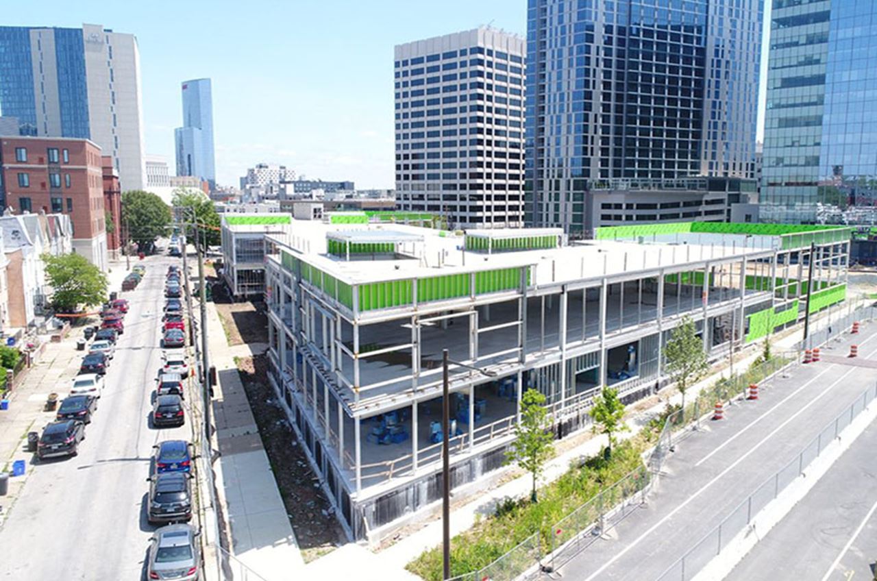 The Powel Elementary/Science Leadership Academy Middle School site in late June. Photo courtesy Quatrefoil Consulting, LLC.