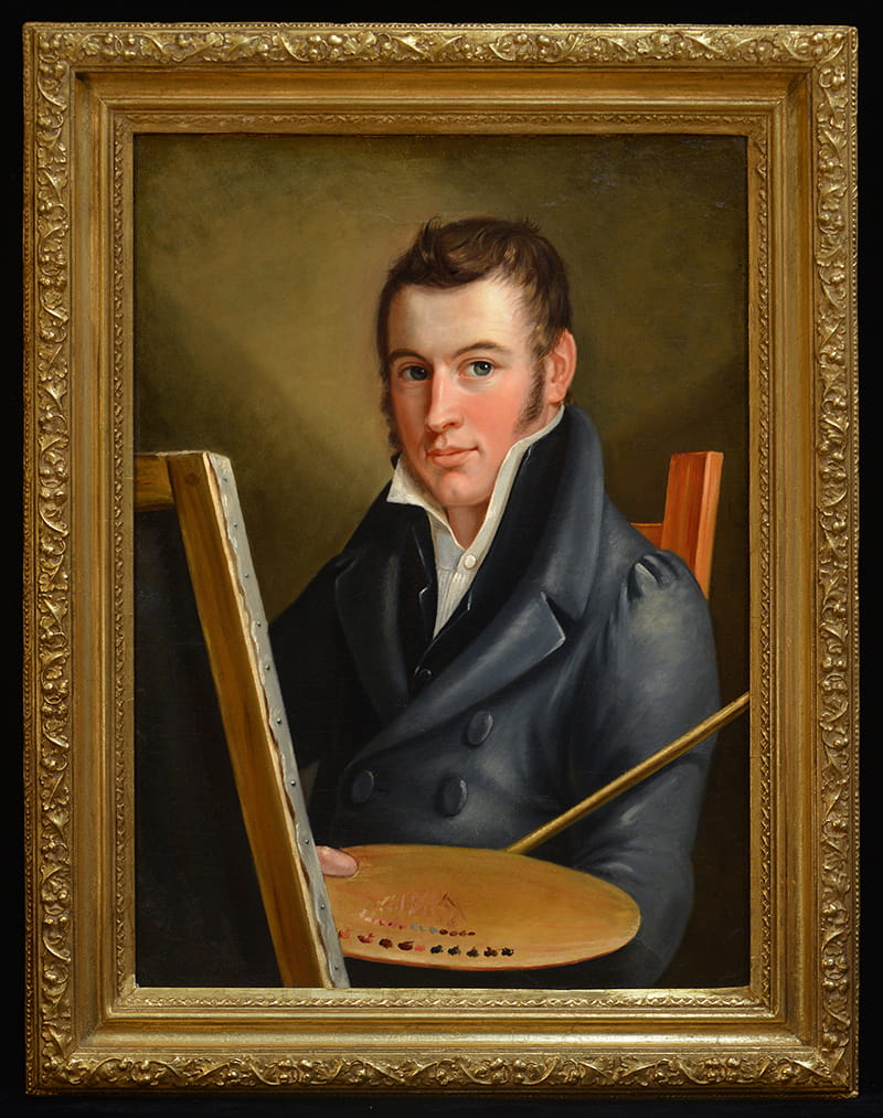 "Self-Portrait" by Francis Martin Drexel. Oil on canvas, 1817. It's believed to have been painted in Dornbirn and brought with 25-year-old Francis Martin that year to America. Today, this painting can be found at Drexel University. Photo courtesy The Drexel Collection.