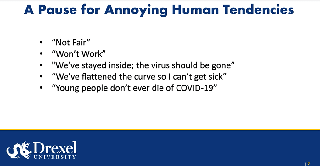 A slide from the presentation of Donna Sudak, MD.