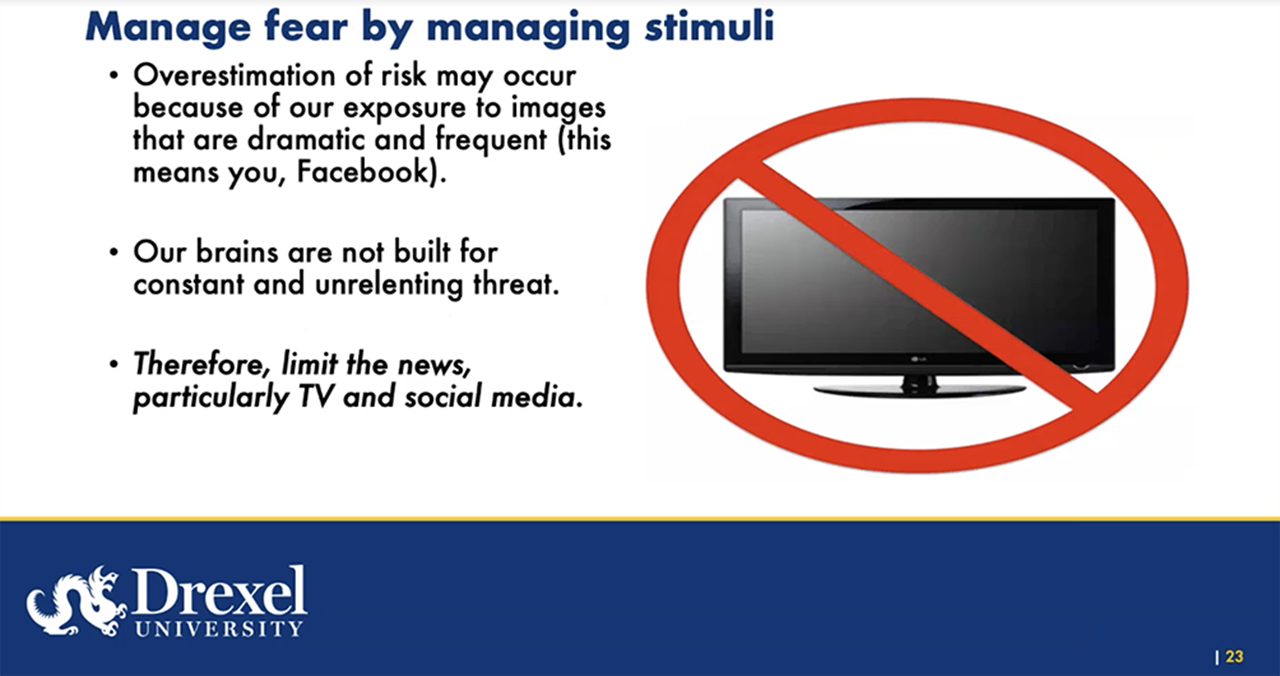 A slide from the presentation of Donna Sudak, MD.