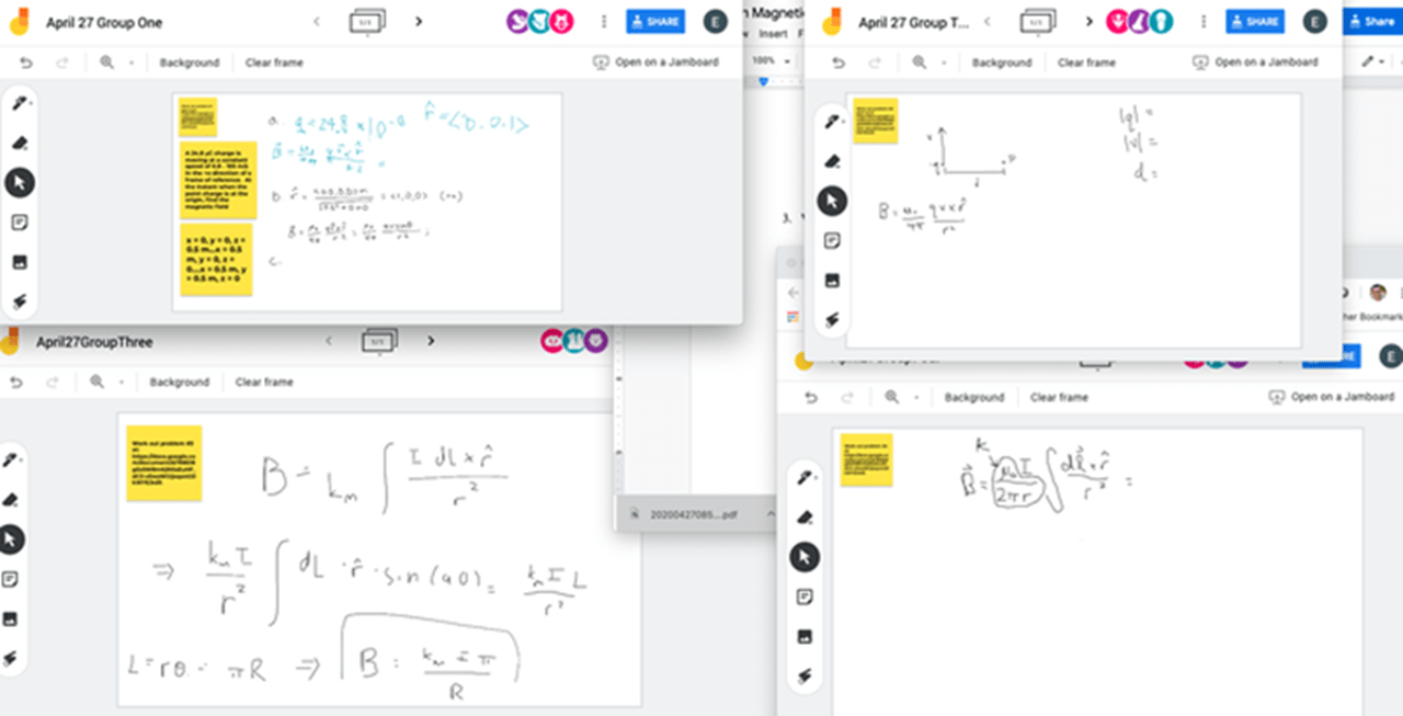 A screenshot from the “Contemporary Physics III” course taught by Eric Brewe this term. 