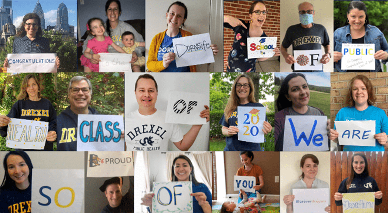 Drexel's Dornsife School of Public Health celebrated its graduates with a recognition web page featuring videos from the school’s administration and faculty, from graduates and an alum, as well as from local and national public health luminaries congratulating their achievements. 