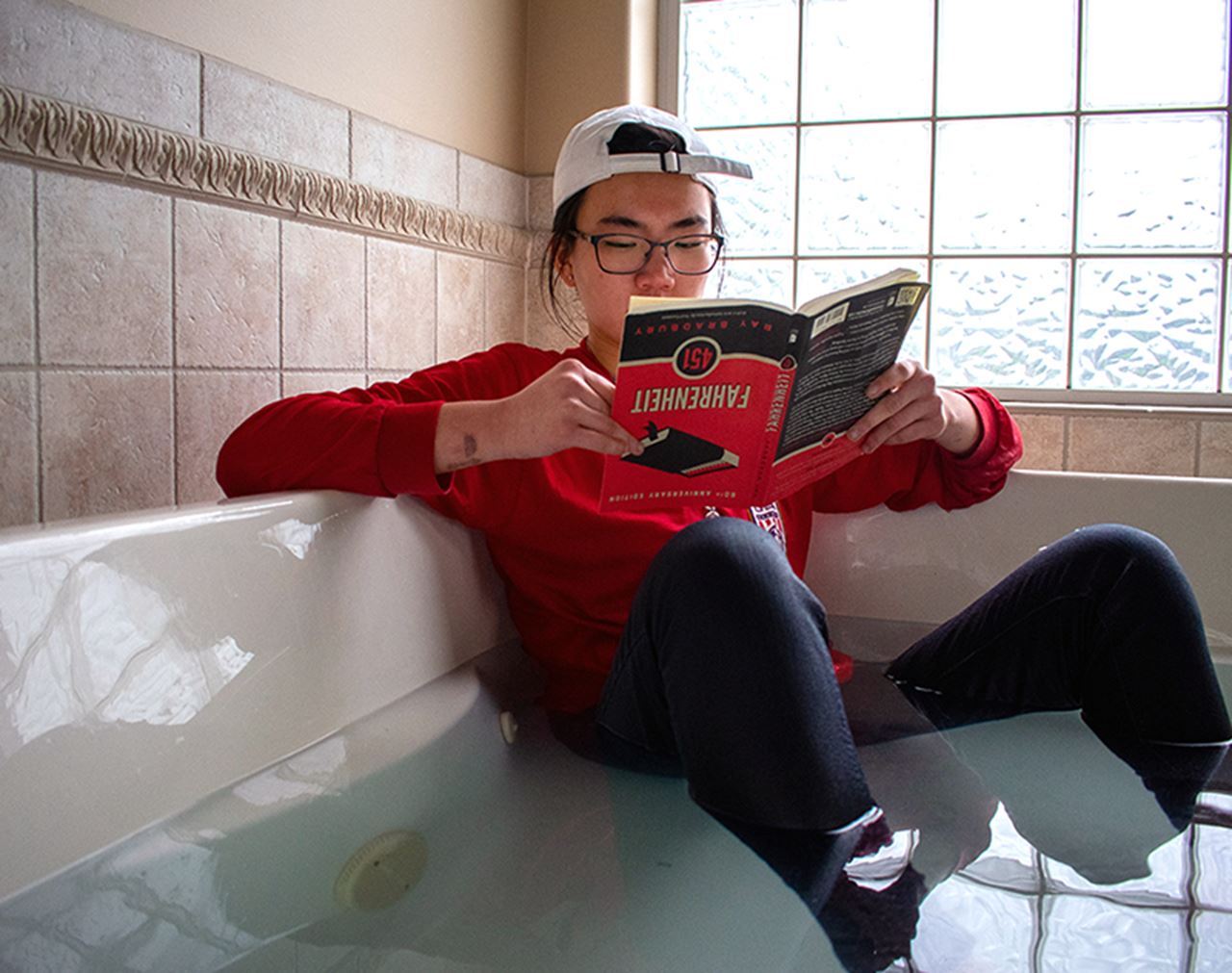 Camile Holzbauer, a third-year product design major, created this photo for her one-minute sculpture project.