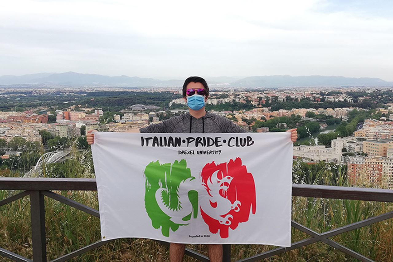 President and Founder of Drexel's Italian Pride Club Mario De Lorenzo, a third-year computer engineering student, and his fellow 125 Italian Pride Club members to remain active, even in different time zones.