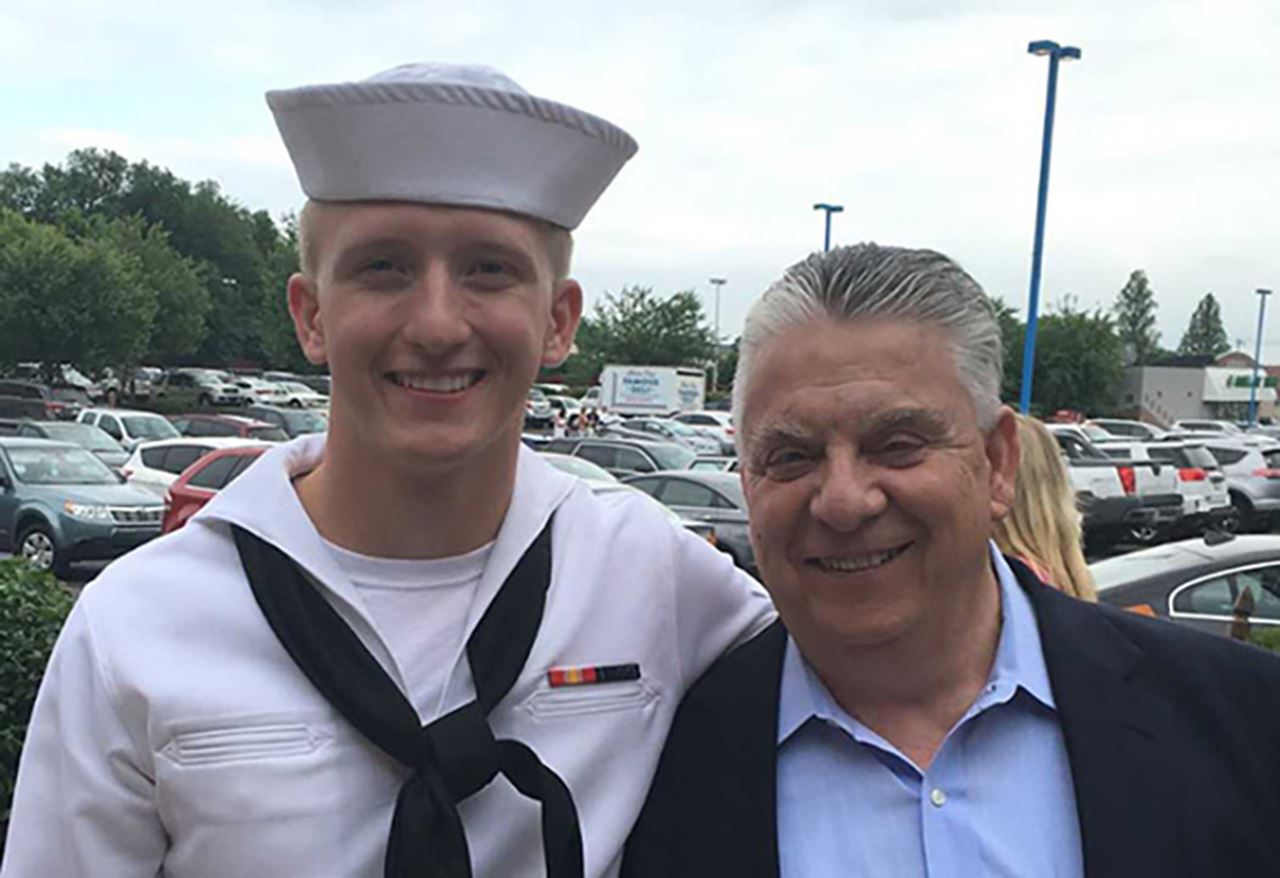 Captain Bob Lis with his grandson, Jon.