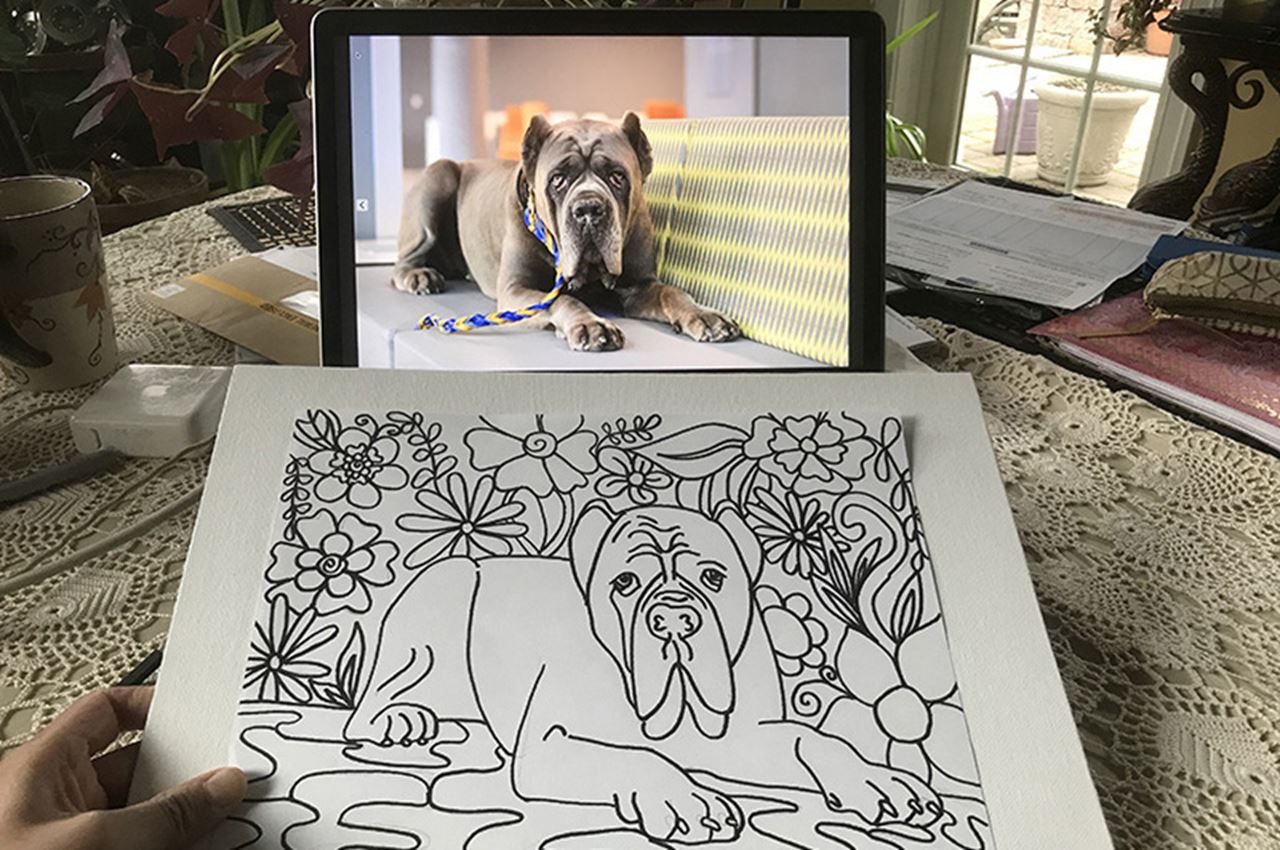 Chai as a muse. Photo — and art — credit: Mallika Kodavatiganti.