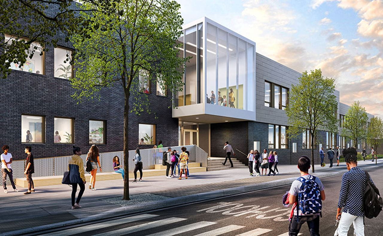A rendering of the Powel Elementary & Science Leadership Academy Middle School.