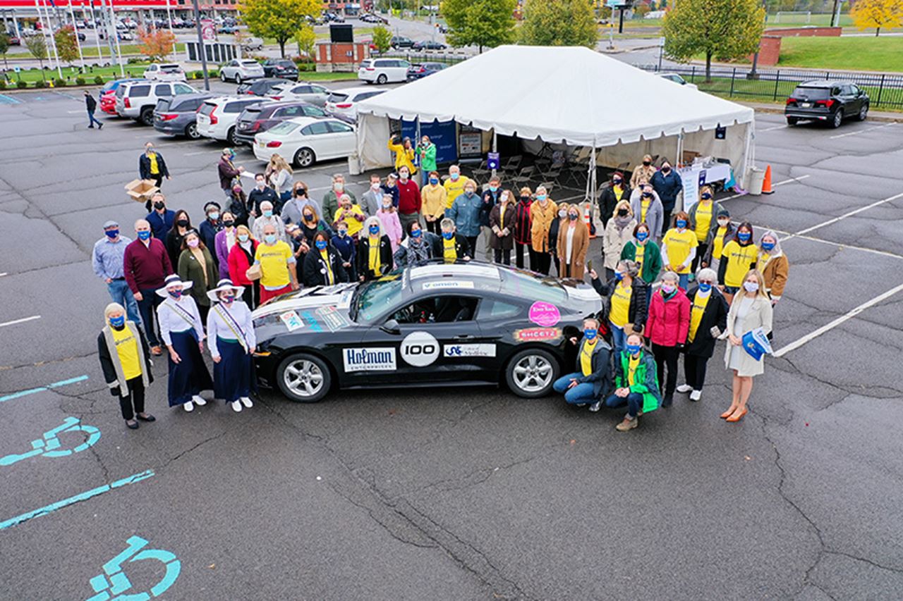 The group of 44 women and men who joined Vision 2020’s SHE Leads Road Rally in October from East Falls in Philadelphia to Seneca Falls, NY.