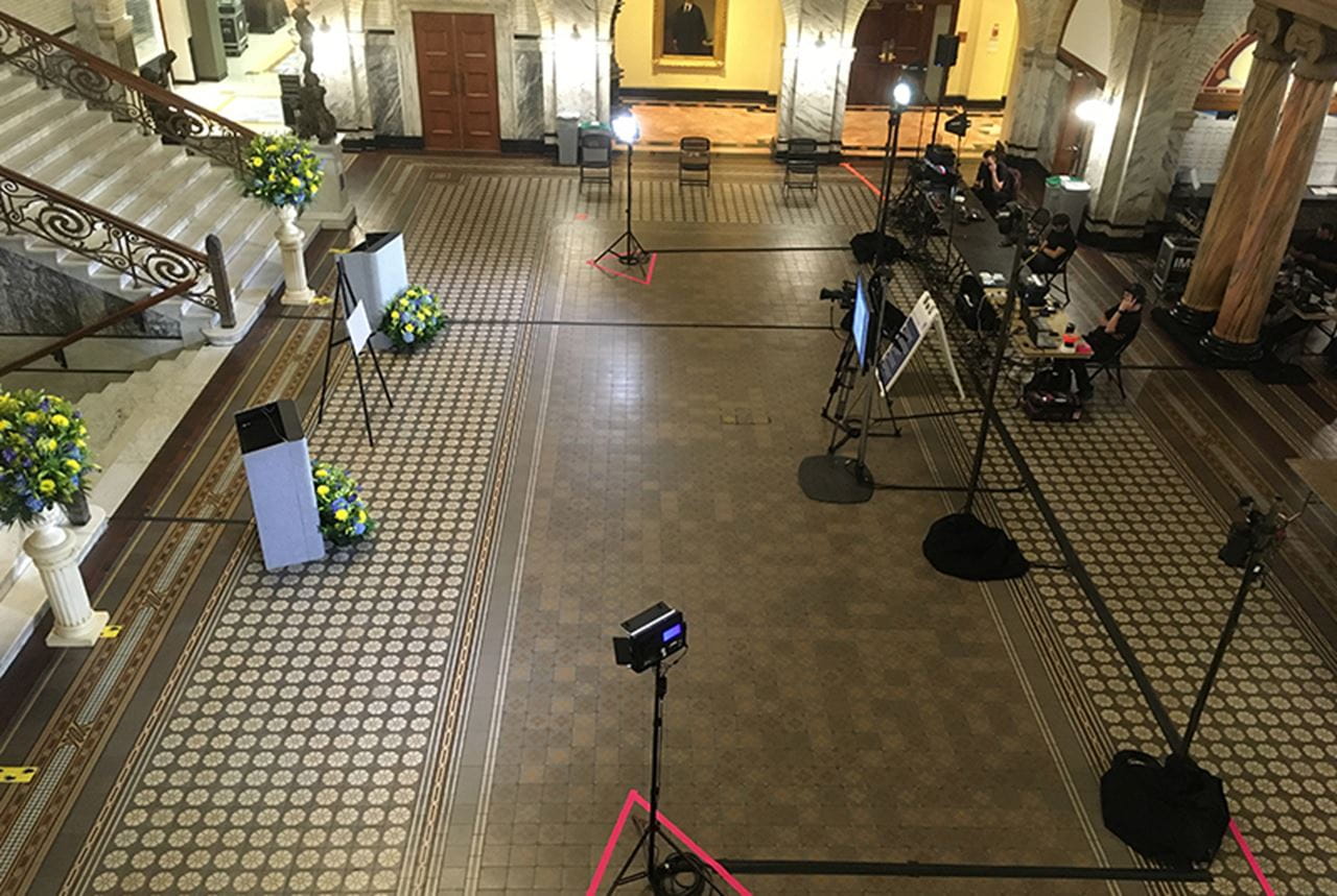 Drexel's 2020 Convocation was held virtually and filmed in a socially distant way. 