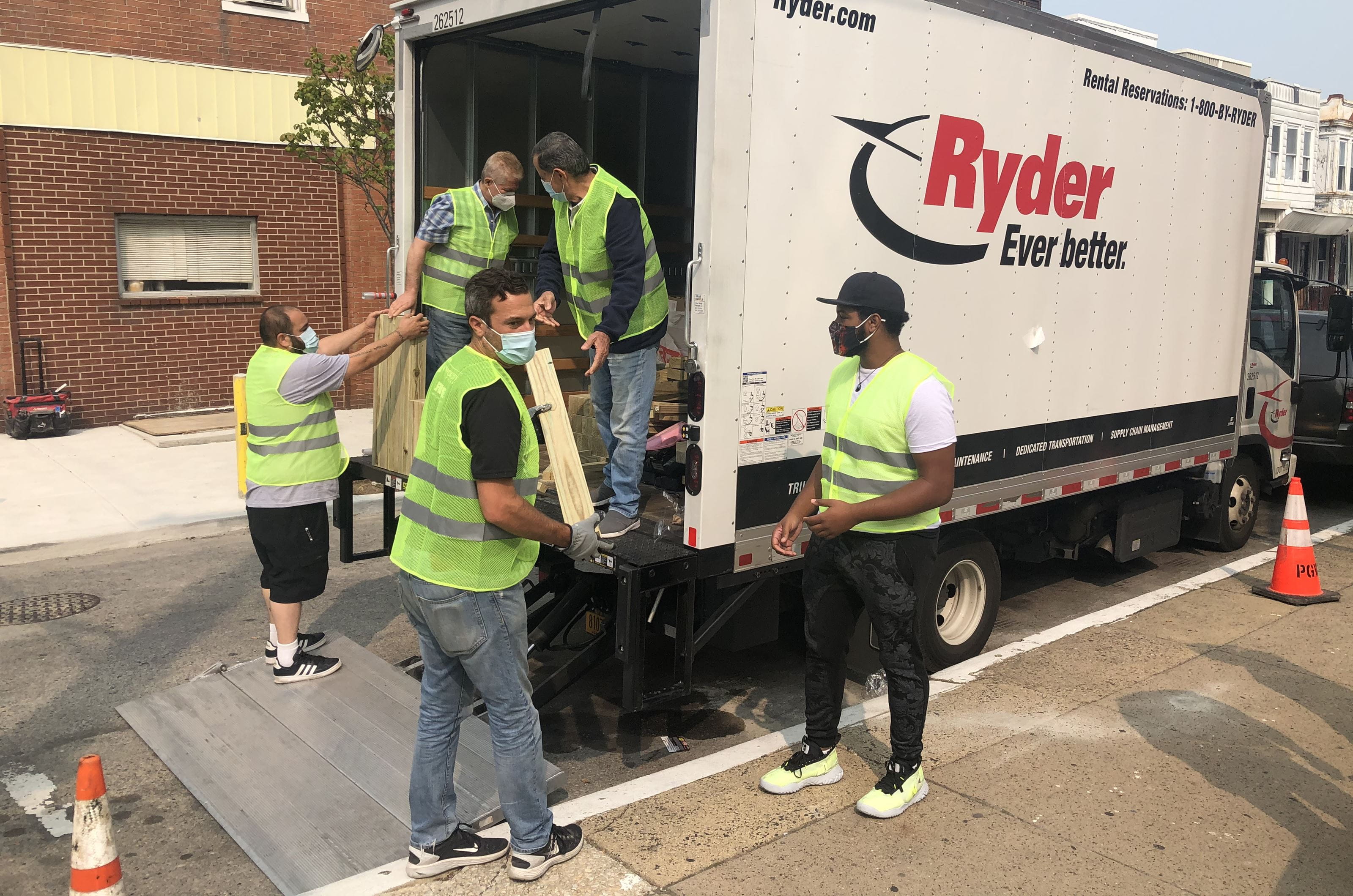 planter installation Hunting Park neighborhood