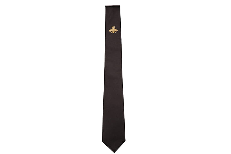 A tie from Drexel University President John Fry included in the "2020: The Clothes We Wore and the Stories They Tell" exhibit. Photo credit: Robert and Penny Fox Historic Costume Collection.