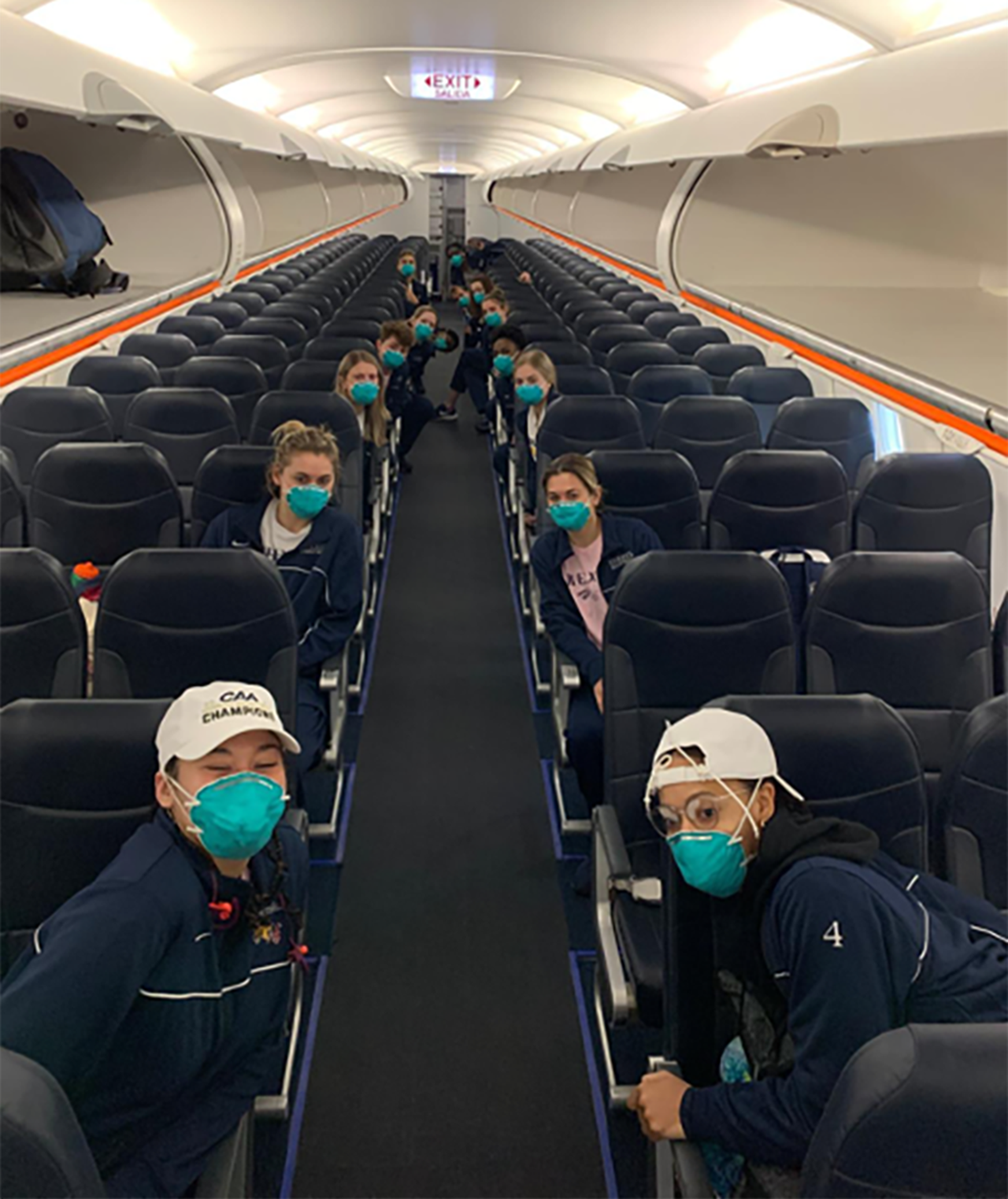 The women’s team had their own private plane to travel to San Antonio, courtesy of the NCAA.