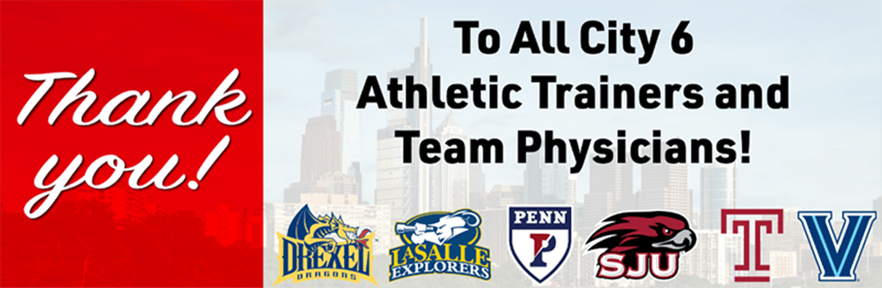 Billboard thanking City 6 medical personnel.