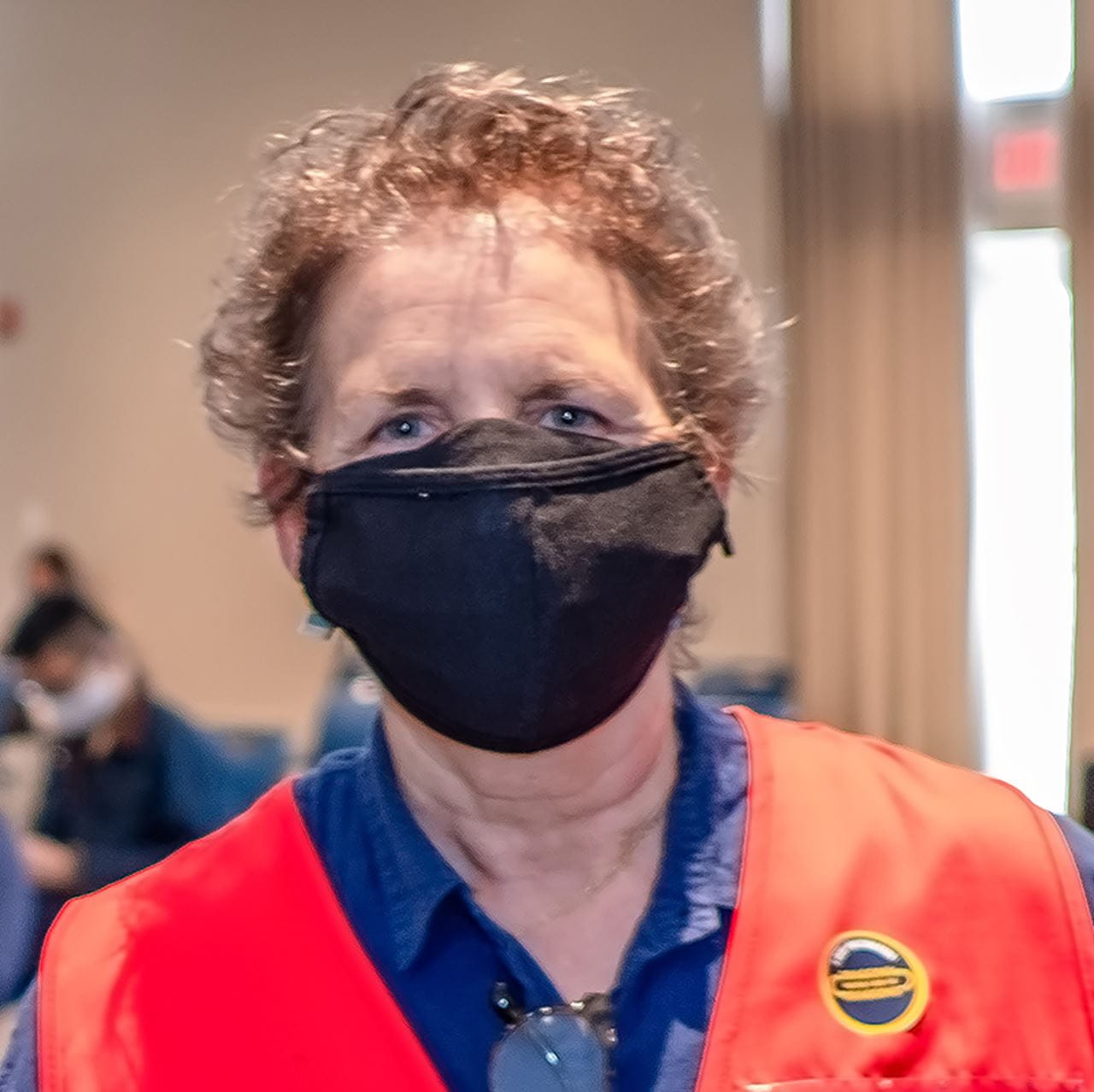Marla Gold, MD, director of Drexel’s Return Oversight Committee, as she stopped by the vaccination clinic on April 19 at Drexel University.
