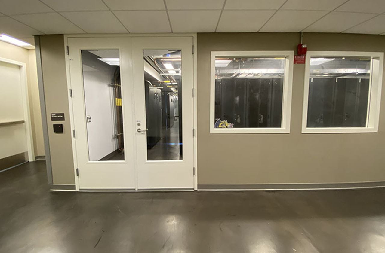 The exterior of the University Research Computing Facility. Photo credit: David Chin.