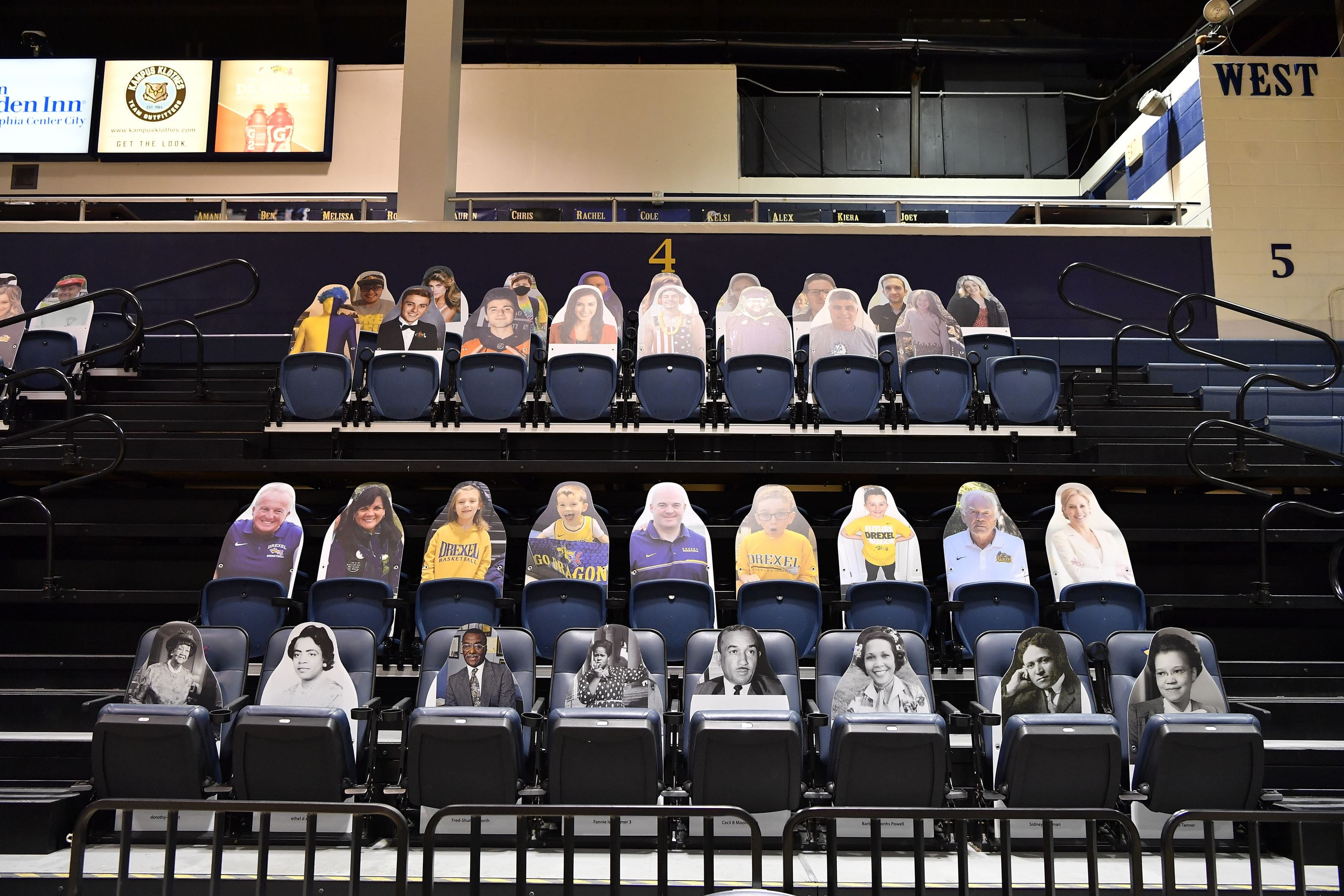 A section of the Black History Month cutouts.