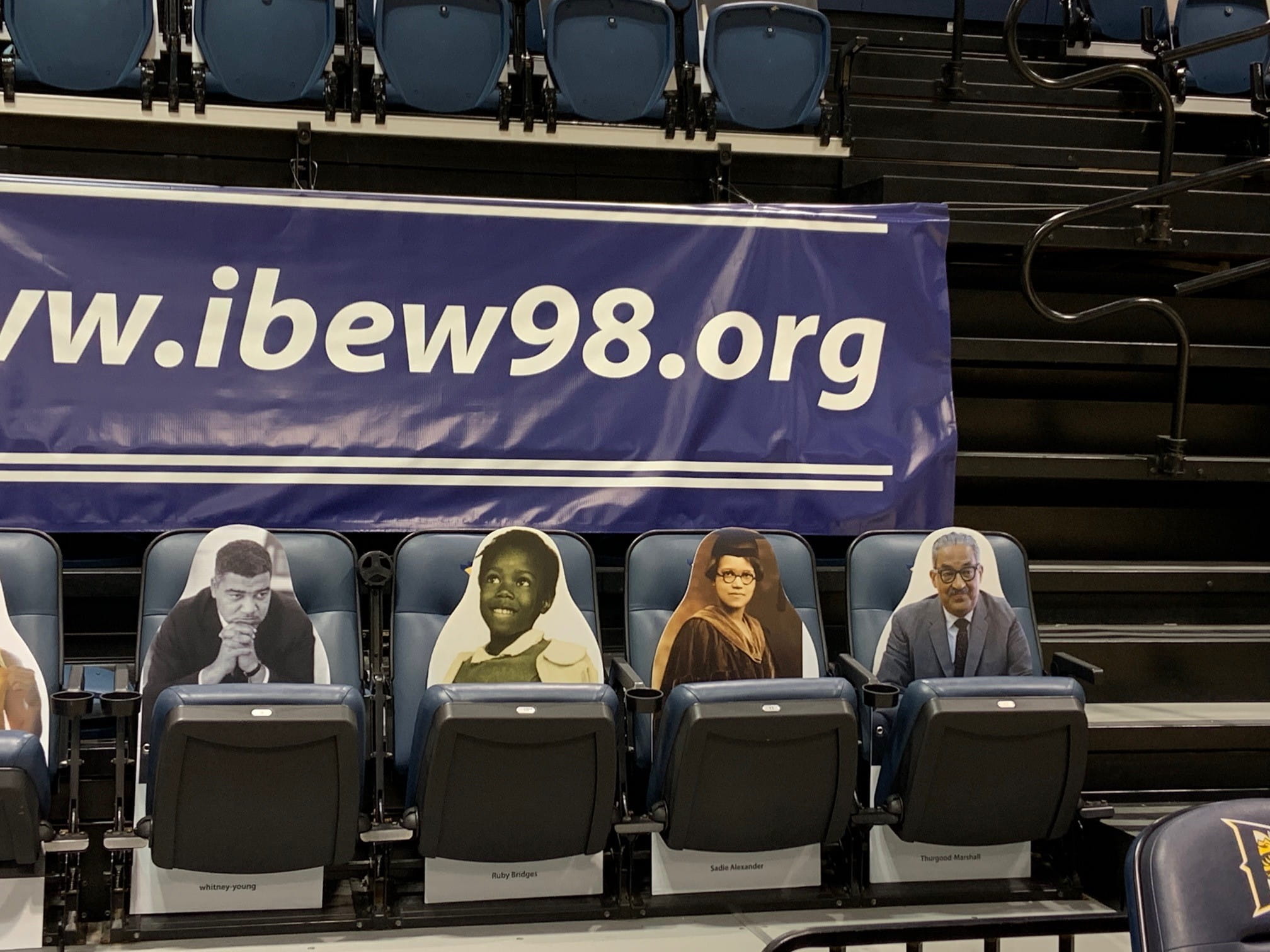 A section of the Black History Month cutouts.