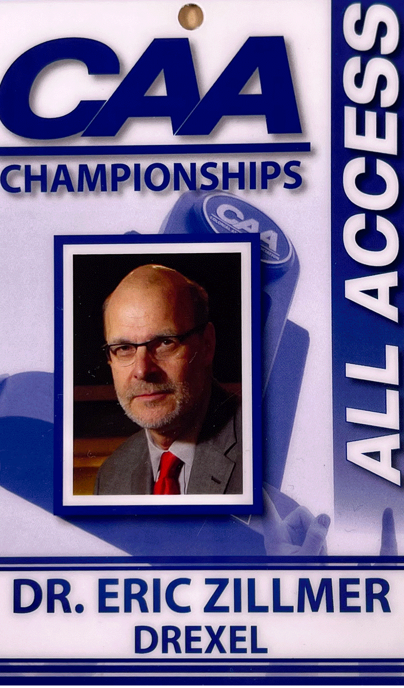 Zillmer's athletics credential passes through the years. 
