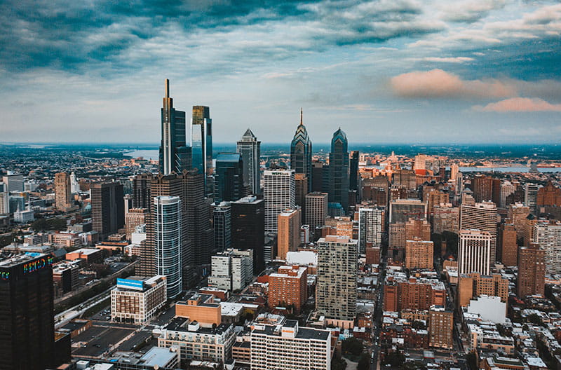 City of Philadelphia skyline.