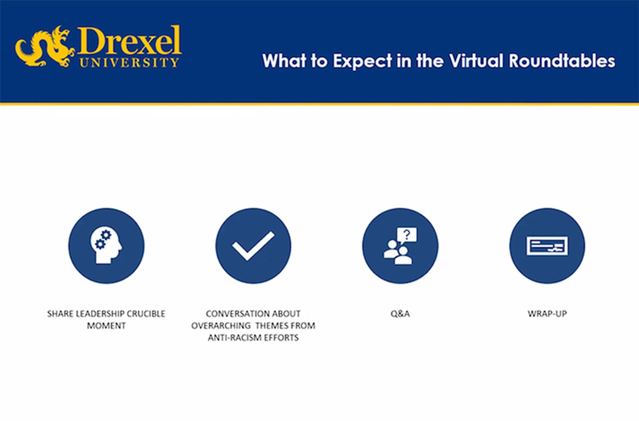 A slide from the "Towards an Anti-Racist University" roundtable presentation.